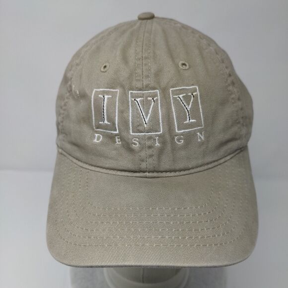 Ivy Design Strapback Hat Tan One Size Embroidered 6 Panel Dri-Duck - Picture 2 of 10